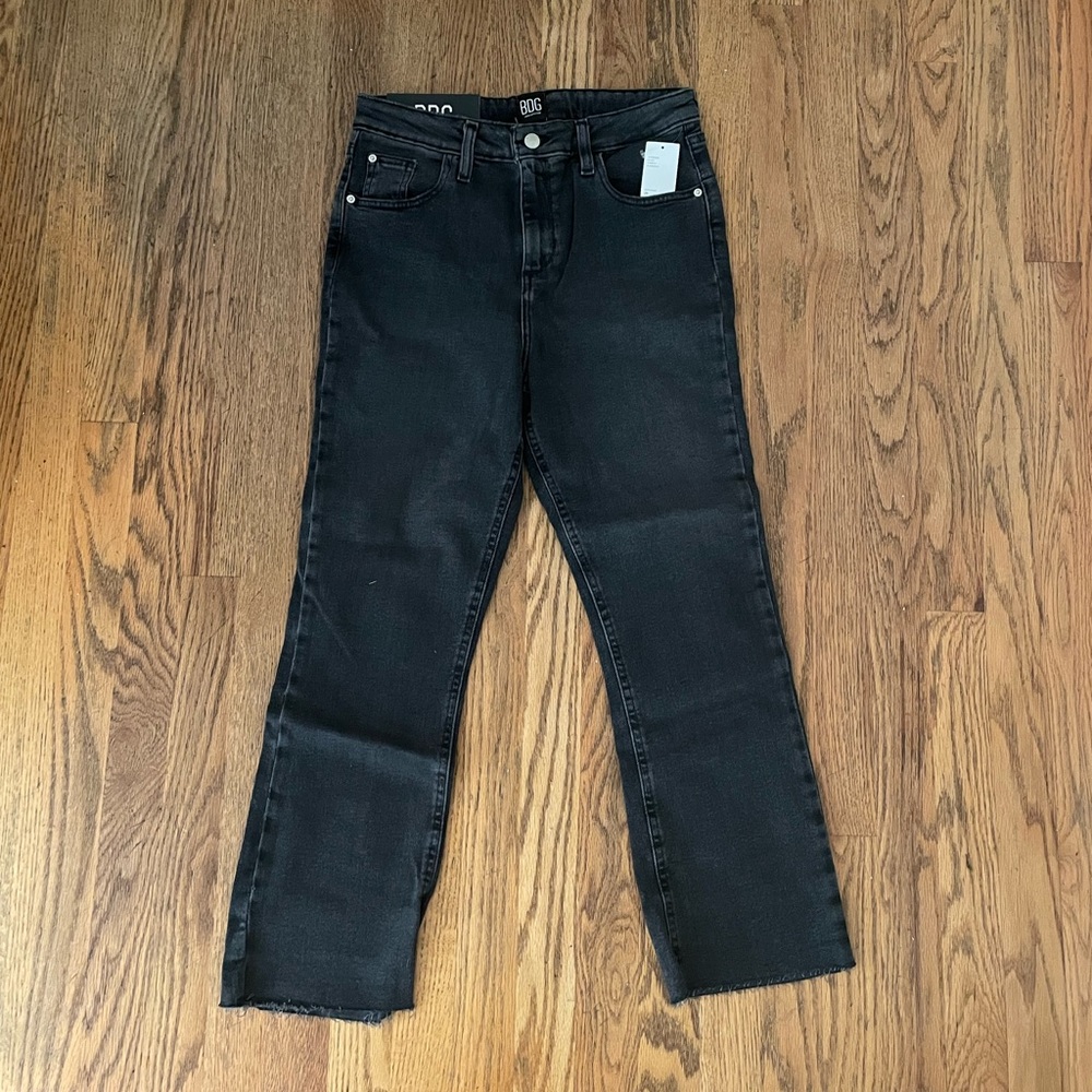 Urban outfitters black jeans - new with tags - high rise cropped kick flare